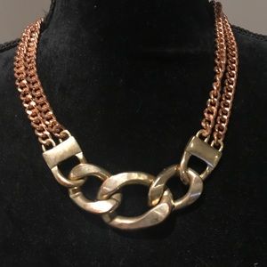 Gold and rose gold chain necklace
